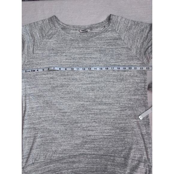 TNA Ladies Large Heather Gray Boat Neck Lightweight Athletic Top Off Shoulder - Picture 6 of 12